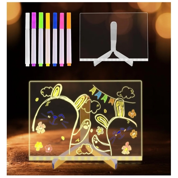 OMG | Party Supplies | Illuminated Decor Drawing Board With Markers ...